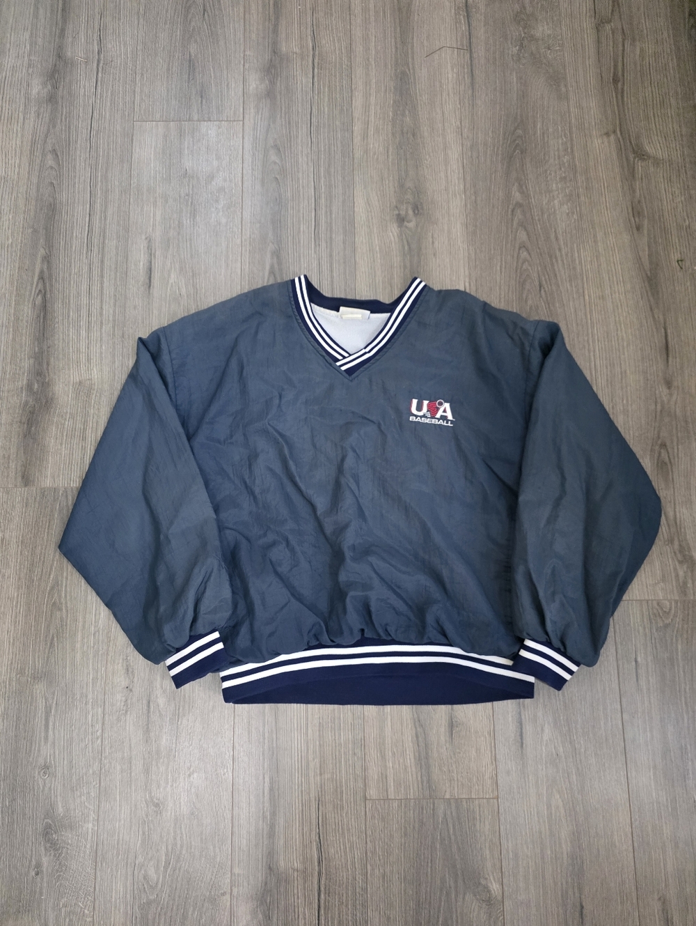Vintage USA Baseball Windbreaker Jacket Mens Size XL